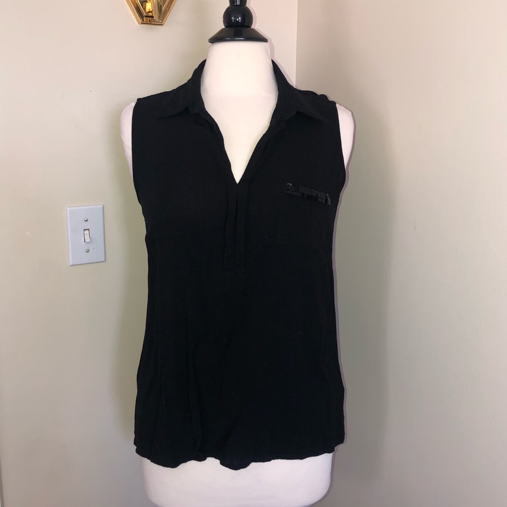 Black Sleeveless Blouse